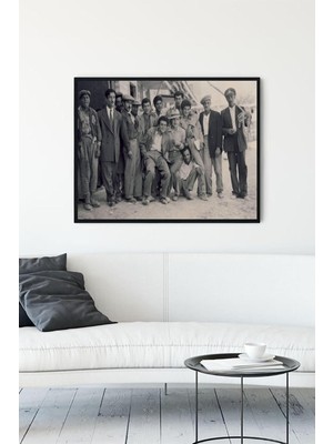 Ala Store (PSTER10878) Eski Beyefendiler Nostaljik Çerçeveli Tablo 2 (30 x 40CM)
