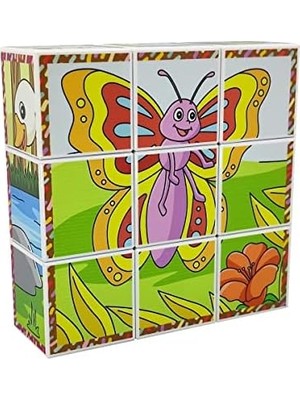 Ala Store Uçan Hayvanlar 3D Manyetik Puzzle (9 Mıknatıslı Küp 6 Yapboz)