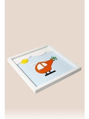 Ala Store Temalı Katmanlı Mdf - Çocuk ve Bebek Odası Duvar Tablosu 33X33X2.5 cm