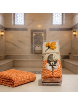Ala Store El Yapımı Keçe Sabun – Tasarımlı Doğal Sabun | Dekoratif & Kese Özellikli | Romantik Hediyelik Felt Soap (Turuncu)