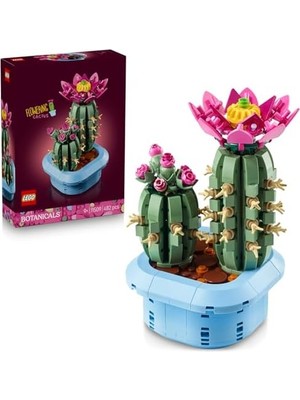 Ala Store Botanicals Çiçekli Kaktüs 11509 - Tam Çiçek Açmış Büyük Kaktüs ve Tomurcuklara Sahip Küçük Kaktüs Içeren Sevgililer Günü'ne Özel Çiçek Yapım Seti (482 Parça)
