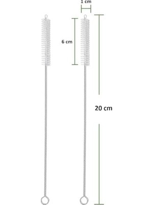 Ala Store Çelik Pipet Temizleme Fırçası 3 Adet Birden