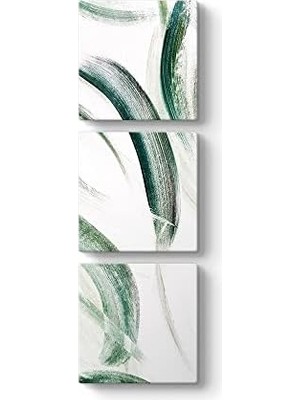 Ala Store Yosun Yeşili Kanvas Tablo 50 x 156-3 Parçalı