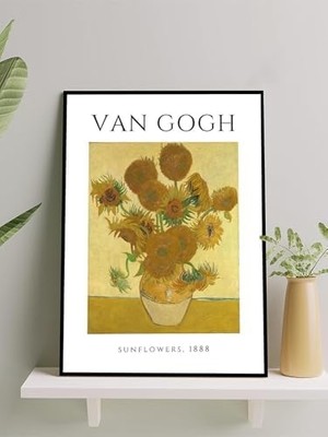Ala Store , Sunflowers, Ayçiçekleri, Empresyonizm Sanatsal Çerçeveli Tablo - Çerçeveli Poster