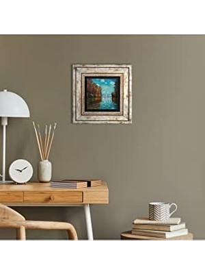 Ala Store Claude Sonbahar Taş Duvar Tablosu - Çerçeveli Taş Tablo - Dekoratif Duvar Sanatı - Modern Ev ve Ofis Duvar Dekoru T1-254