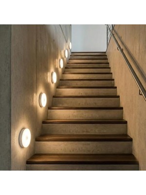 Ala Store LED Hareket Sensörlü Ledli Gece Lambası Şarj Edilebilir, Taşınabilir 4000K Günışığı (2 Adet)