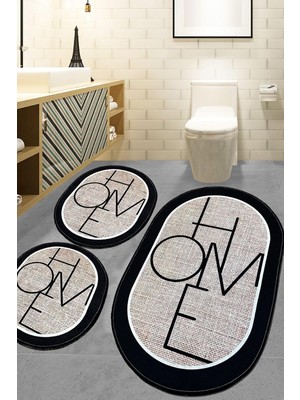 Ala Store Mohe 3lü Set Banyo Halısı Djt