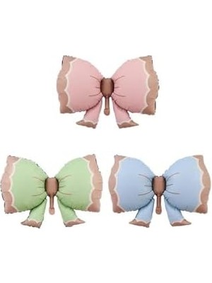 Ala Store Retro Fiyonk Pastel Folyo Balon Büyük Boy Pembe 91-60 cm