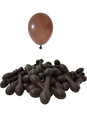 Ala Store 5 Inç Kahverengi Mini Balon 10 Adet