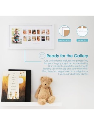 Ala Store 81013 Time Frame Deluxe, Ilk 12 Ay Için Resim Çerçevesi, Beyaz