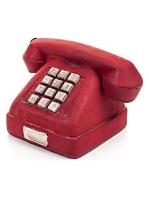 Ala Store Nostaljik Kırmızı Telefon Biblo