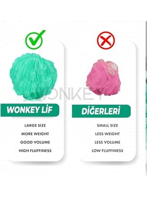 Ala Store - Banyo ve Duş Lifi, Yumuşak Vücut Yıkama Lifi, Karışık Renkli Banyo Kesesi 2'li Paket