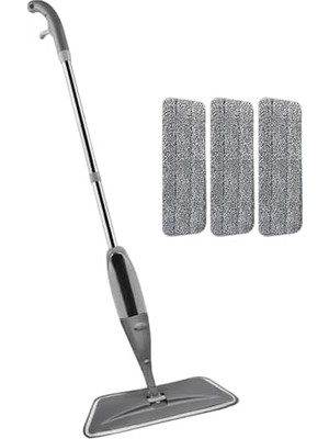Ala Store Sprey Mop Gri 3 Mikrofiber Mop Set
