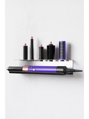 Ala Store Paslanmaz Çelik Airwrap-Multistyler Uyumlu Aksesuar Standı - Yapışkanlı & Vidalı Fön Makinesi Askısı, Uyumlu Başlık ve Askılık