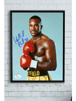 Ala Store (PSTER10950) Evander Holyfield Dövüş Çerçeveli Tablo (30 x 40CM)