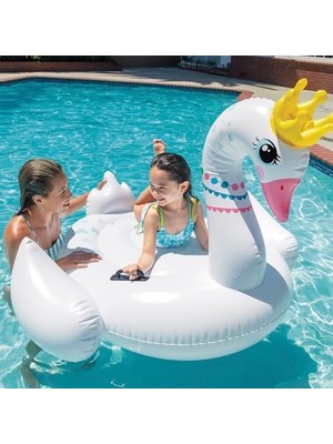 Ala Store Majestic Swan Ride-On, Şişirilmiş, Boyut: 1,42 M x 1,37 M x 99 cm (57562NP)