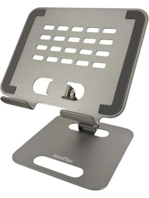 Ala Store Tablet Standı Katlanabilir Alüminyum Alaşımlı Yüksek Dayanıklı Malzeme Kaymaz Ayarlanabilir Çok Amaçlı Fonkiyonel iPad Uyumlu Stant Np-T1