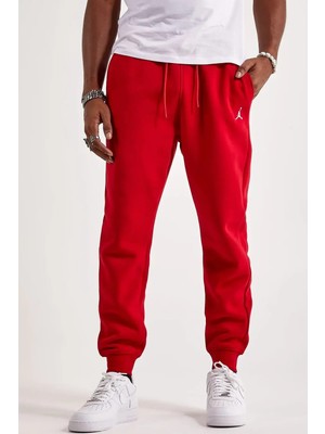 Nike Jordan Essentials Fleece Standart Fit Kesim Kırmızı Erkek Eşofman Altı