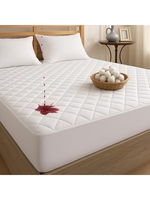 Ala Store Formeya Sıvı Geçirmez Alez - Tek-Çift Kişilik - %100 Pamuk - Kapitoneli - Fitted (Yatağı Saran) - Yatak Koruyucu Çarşaf (160 x 200)
