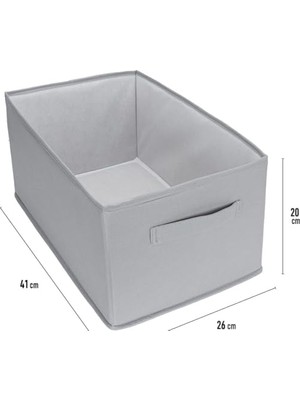 Ala Store 24X41X20 cm Bez Kutu Pantolon Organizeri Dolap Içi Düzenleyici, Çamaşır Organizer, Içi Pantolon Saklama Kutusu, Katlanabilir Dolap Organizer Sepeti