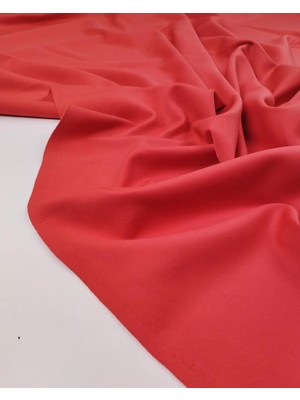 Kumaş Parça Pastel Kırmızı Dalgıç Jarse Kumaş Ince Esnek Tok Duruşlu Taytlık & Elbiselik En: 120CM