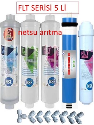 Netsu, Su Arıtma Filtresi, FLT Serisi Kapalı Kasa Su Arıtma Filtresi, 5 li set