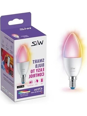 Esranın Dünyası 40W Renkli Akıllı Mum Tipi Ampul, C37 E14, Enerji Tasarruflu