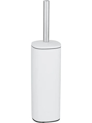 Esranın Dünyası Mat Beyaz Metal Tuvalet Fırçası Tutucusu, 39,2 x 9,3 x 9,3 cm