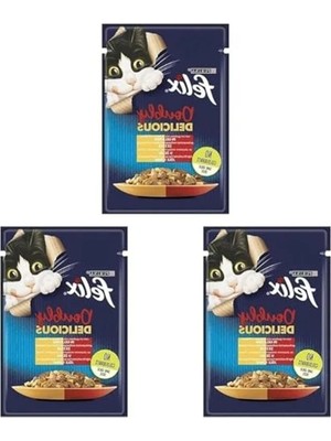 Esranın Dünyası Sığır ve Tavuk Etli Çifte Lezzet Yaş Kedi Maması - 85 G, 3'lü Paket