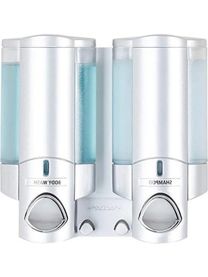 Esranın Dünyası BLP-76235-1 Aviva Shower Dispenser 2 Chamber Satin Silver