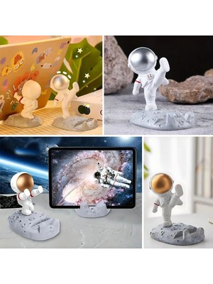 Ozcmax Mini Astronot Model Telefon ve Tablet Tutuucu Standı
