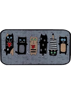 Esranın Dünyası 60X120 cm Desenli Elekli Tuvalet Paspası, Kedi Kumu Için