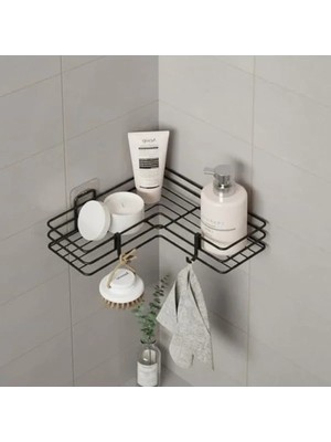 Esranın Dünyası Yapışkanlı Banyo Köşeliği, Metal Raf, Duvar Düzenleyici