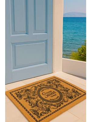 Valerine Life Velür Coco Dokulu Welcome Hoş Geldiniz Kapı Önü Dış Mekan Paspası 45X70CM 27YCM260125