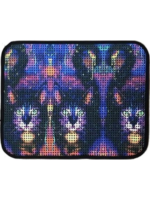 Esranın Dünyası Elekli Desenli Kedi Tuvalet Önü Paspası 60 x 45 cm