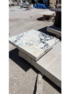 Adomar Marble Menekşe Orta Sehpa, 95X95X40