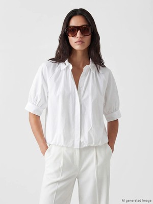 LC Waikiki Lcw Vision Beyaz Regular Fit Kadın Gömlek