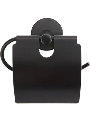 Esranın Dünyası Modern Siyah Metal Tuvalet Kağıtlığı - 12,3 x 13 cm