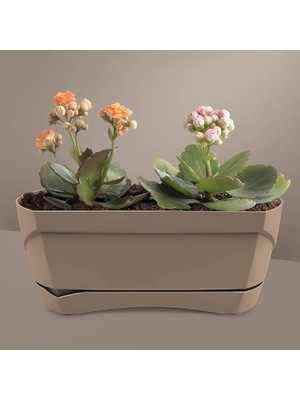 Cekar Store Modern Balkon Saksı (Kahve, 6.6 Litre)