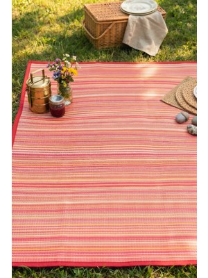Melaris Plaj Karavan Halısı Hasır Kilim Katlanabilir Halı Balkon Teras Bahçe Kamp Halısı