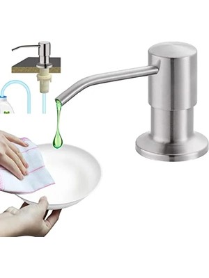 Esranın Dünyası Mutfak Lavabo Sabunluk, Fırçalanmış Nikel, 47 Inç Tüp Doğrudan Bağlanan