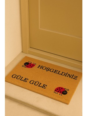 Valerine Life Velür Coco Dokulu Welcome Hoş Geldiniz Kapı Önü Dış Mekan Paspası 45X70CM 27YCM260121