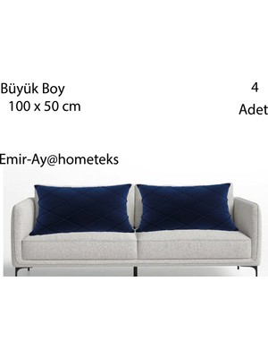 Emir-Ay@hometeks 4ADET Büyük Boy Kapitoneli Kırlent Kılıfı ,yastık Kılıfı (Leke Tutmayan Silinebilir Kadife/döşemelik Kumaş)