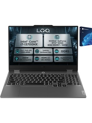 Lenovo Loq 15IRX10 I7-13700HX Geforce Rtx™ 5050 8gb Gddr7 15.6" Windows 11 Pro Oem Kutu Full Hd Gaming Laptop 83JE00WGTRDB01