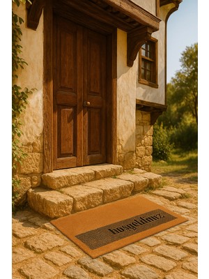 Valerine Life Velür Coco Dokulu Welcome Hoş Geldiniz Kapı Önü Dış Mekan Paspası 45X70CM 27YCM260120