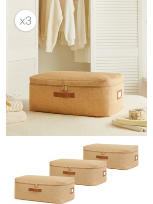 Ocean Home Textile 3'lü Orta Boy Jüt Hurç Set 52 x 28 x 21 cm