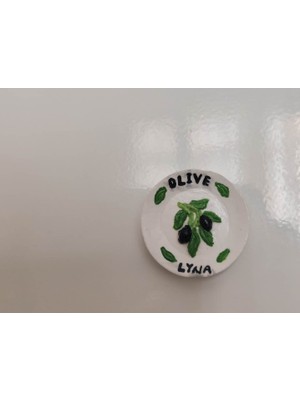 Lyna'nın Zeytin Tabağı - Dekoratif El Yapımı Magnet