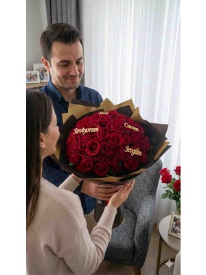 Sabrina Organizasyon Kırmızı Güller Buketi