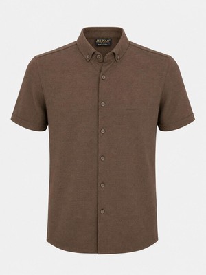 Classics Men Jet Polo Likralı Kısa Kol Slim Fit Gömlek - 7669