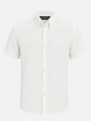 Classics Men Jet Polo Likralı Kısa Kol Slim Fit Gömlek - 7669